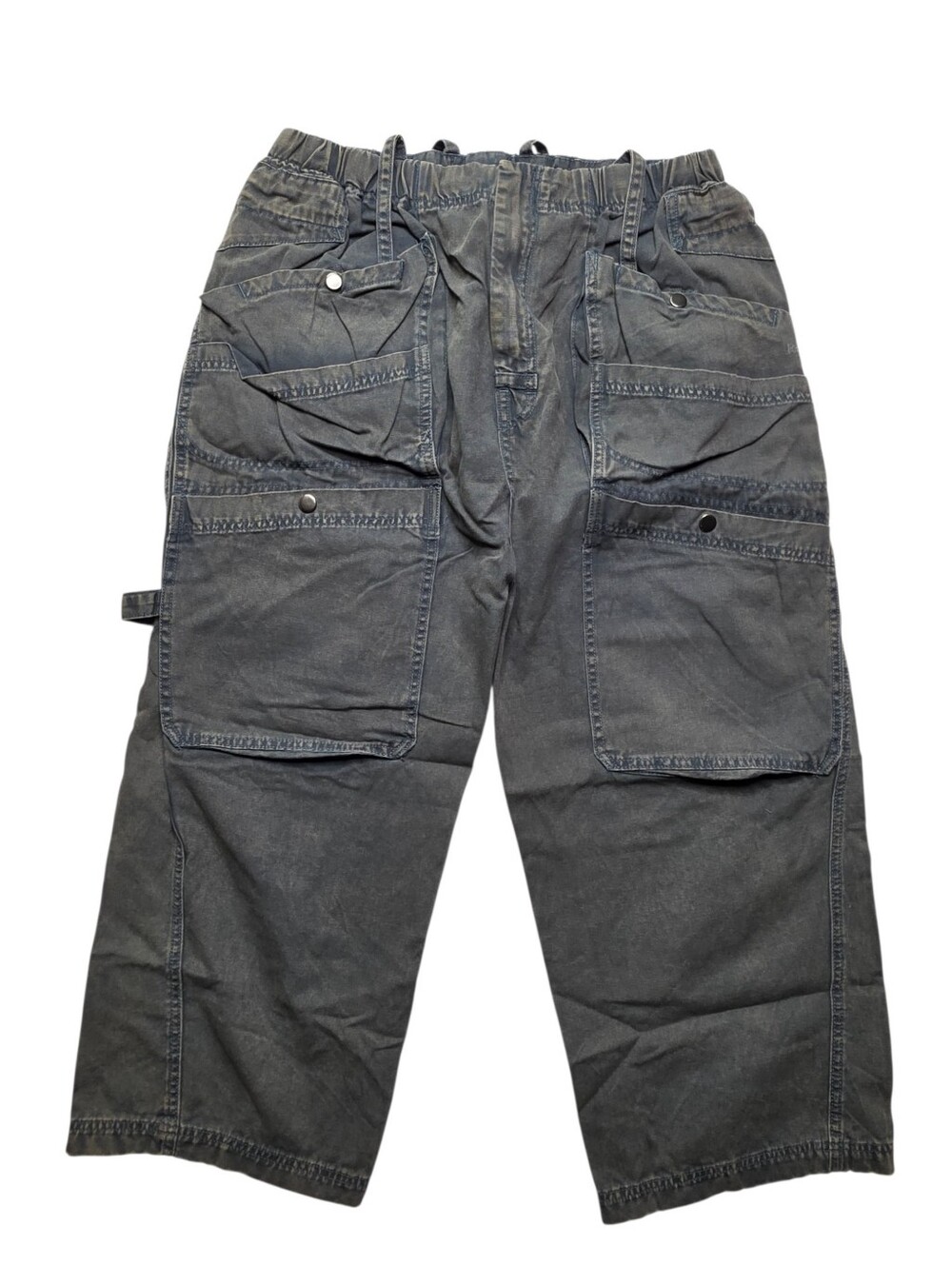 OH Jeans Cargo Pants XL Gray Washed Cotton Utility Carpenter Wide Leg
